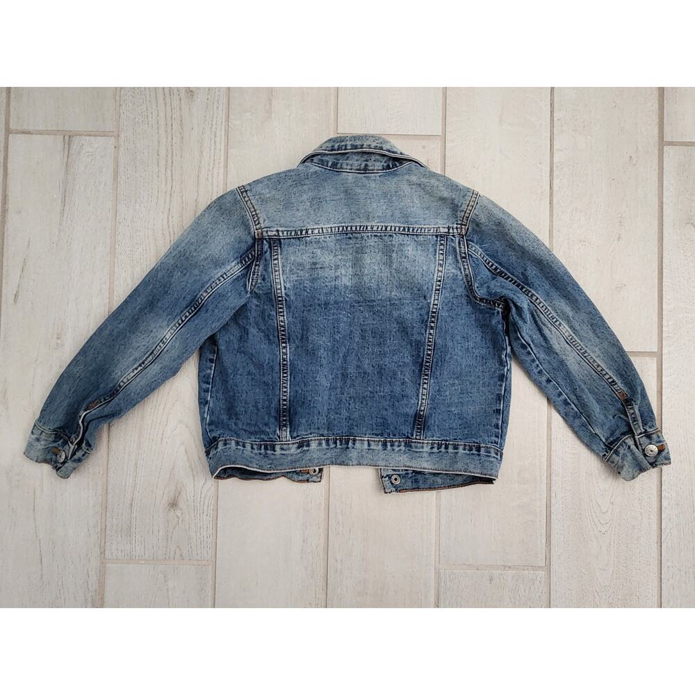 Despicable Me Minions Denim Jacket Kids Size 7-8 Boy Girl Blue Yellow Banana - Picture 5 of 7